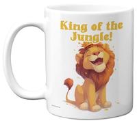 Stuff4 Lion Gifts - King of The Jungle - Happy Birthday Gifts Lion Presents, Gift Father's Day, 11oz Ceramic Dishwasher Safe Premium Mugs