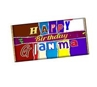 Happy Birthday Glanma Chocolate Bar Wrapper Novelty Gift For Grandma Nana Granny CH-543 (with chocolate)