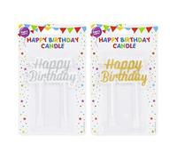 Happy Birthday Glitter Candles 2 Assorted