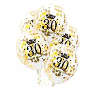 Happy Birthday Gold confetti balloons 30th birthday 12 inches 100 pcs