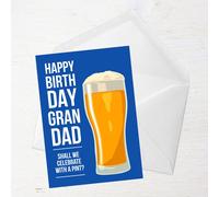 Happy Birthday Grandad Shall We Celebrate With A Pint? Greetings Card - Standard Card