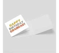 Happy Birthday Grandad Square Greetings Card (14.8cm x 14.8cm)