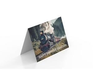 Happy Birthday Grandad Steam Train Engine Card 125mm x 178mm Including Envelope PT418