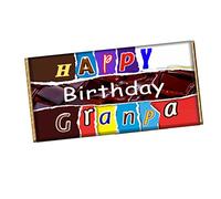Happy Birthday Grandpa Chocolate Bar Wrapper Novelty Gift For Gram Popo Grandy CH-505-Y (with chocolate bar)
