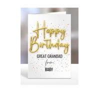 Happy Birthday Great Grandad from baby card, present, gifts for men, women, female, male, funny, joke, silly, gag, A5-135_112