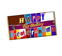 Happy Birthday Great Grandma Chocolate Bar Wrapper Novelty Lovely Gift Present CH-566 (without chocolate)