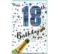 Happy Birthday Greeting Card for Him 18th Birthday 14 x 20 cm Happy 18th Birthday
