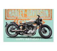 Happy Birthday Harley Davidson Motorcycle Greeting Card 125mm x 178mm Including Envelope PT179