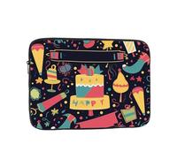 Happy Birthday Images Laptop Case 13 inch, Shockproof Protective Computer Sleeve Cover Water Resistant Laptop Bag Carrying Tablet Cover Briefcase Handbags Gifts for Men Women