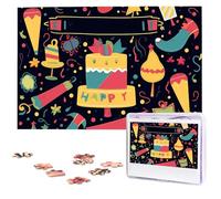 Happy Birthday Images Puzzles from Photos 1000 Pieces Personalized Wooden Puzzle Challenging Jigsaw Puzzles for Adults Custom Picture Puzzle Gifts for Family Wedding Friend