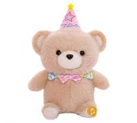 Happy Birthday Interactive Bunny,Clap Activated with Voice Recording Singing Dancing Interactive Stuffed Animal Gift,Musical Birthday Stuffed Animal Recording Mimicking Toy