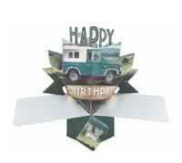 Happy Birthday Jeep Pop-Up Greeting Card Original Second Nature 3D Pop Up Cards