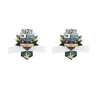 Happy Birthday Jeep Pop-Up Greeting Card Original Second Nature 3D Pop Up Cards (Pack of 2)