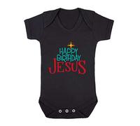 Happy Birthday Jesus [BCX] Baby Grow Vest, 0-3 Months, Black