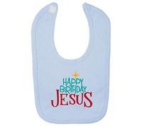 Happy Birthday Jesus [BCX] Cotton Baby bib - Pastel Blue