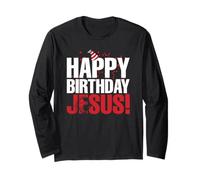 Happy Birthday Jesus Party Hat Christmas Christians Tees Long Sleeve T-Shirt