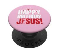 Happy Birthday Jesus Party Hat Christmas Christians Tees PopSockets Adhesive PopGrip