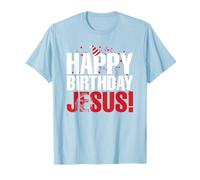 Happy Birthday Jesus Party Hat Christmas Christians Tees T-Shirt