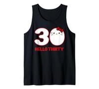 Happy Birthday Kitty Cute Hello Thirty Bday 30th Kawaii Gift Tank Top