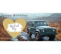 Happy Birthday Land Rover Defender Scratch Off Gift Card | Surprise Ticket | Personalisable - TICKET25