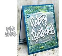 Happy Birthday Letter Metal Die Cuts,Word Birthday Party Invitation Cutting Dies Cut Stencils DIY Scrapbooking Album Decorative Embossing Paper Dies for Card Making