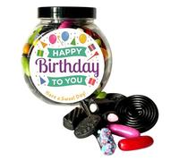Happy Birthday Liquorice Assortment, Favourite Pick n Mix Sweet Choices Gift Selection with Fun Design (Cookie Jar, 500g)