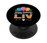 Happy Birthday Liv PopSockets Adhesive PopGrip