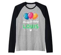 Happy Birthday Louis Raglan Baseball Tee