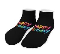 Happy Birthday Men's Ankle Low Socks 1 Pair No Show Sock Low-Cut Athletic Socks for Women