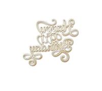 Happy Birthday Metal Cutting Dies Craft Carbon Steel Embossing Template Stencil Scrapbooking for Card Die Cuts Mold Metal Die Cuts for Card Making