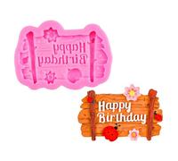 Happy Birthday Molds Creative Baking Tool Silicone Texture Suitable for Cake Decorating and Chocolate Letter Making Easy Release Baking Molds