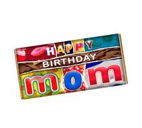 Happy Birthday Mom Chocolate Bar Wrapper Novelty Gift Present For Mam Mummy Mother Ma CH-9500 (without chocolate bar (wrapper only))
