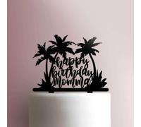 Happy Birthday Mom CursiveAcrylic Cake Topper 3mm Thick Premium Laser Cut Cake Decoration for Birthday, Wedding, Baby Shower & Party Cakes Durable Reusable