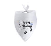 Happy Birthday Mommy Dog Bandana Pet Triangle Scarf for Large Medium Small Cats Dogs Mom Happy Photo Prop Pet Scarf Accessories Christmas Puppy Gifts