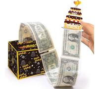 Happy Birthday Money Box for Cash Gift,Happy Birthday Money Pull Out Kit,Surprise Money Gift Box,Money Pulling Box with 40 Transparent Bags,Money Box Surprise Gift Box Exploding for Birthday Party