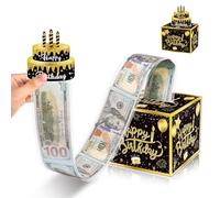Happy Birthday Money Box, Surprise Box for Money Gift, Surprise Box for Money, Diy Birthday Gift Box for Birthday Parties, Anniversaries(Black)