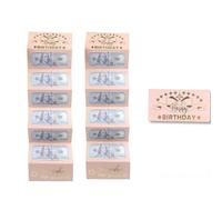 Happy Birthday Money Envelope for Cash Gifts, Birthday Money Holder, DIY Surprise Moneys Holder Happy Birth-day Moneys Card Holders with 6 Slots, Surprise Cash Envelope for Men Women Kids (Pink 2pcs)