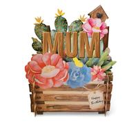 Happy Birthday Mum Flowers & Butterflies 3D Pop Up Greeting Card by Alljoy Cards MN055