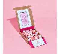 Happy Birthday Mum, The Best Mum Sweet Box with fizzy and non fizzy sweets. Pink, Red and White Sweets, Funny Birthday gift for mum Letter Box Pick and Mix Hamper
