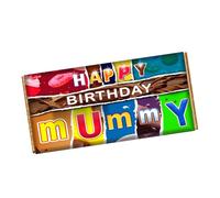 Happy Birthday Mummy Chocolate Bar Wrapper Novelty Gift Present For Mam Mum Mother Ma CH-9502 (with chocolate bar (100g))