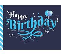 Happy Birthday: Navy Blue White Decoration Theme / Birthday Coupon Book for Kids - Teens - Tweens / 20 Filled In Vouchers - Plus 30 Empty Blank DIY Certificates to Customize - in One Booklet!