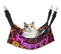 Happy Birthday Neon Printed Pet Hammock - Sleeping Hammock For Cats, Rabbits, Ferrets, Puppies, Small Animals