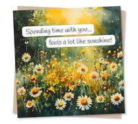 Happy Birthday or Anniversary or Thank You Card For Special Person - You Feel Like Sunshine - River, Nature Lover - Romance - For Partner, Lover, Friend, Bestie, Wife, Husband, Girlfriend, Boyfriend