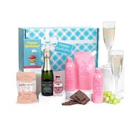 Happy Birthday Pamper Hamper Gift Set - Prosecco, Pink Gin, Bath Treats & Chocolate