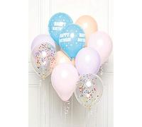Happy Birthday Pastel Balloons DIY Kit - 10 Pcs