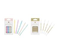 Happy Birthday Pastel Candles 24pk & Happy Birthday Candle Set Bundle