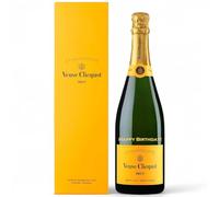 Happy Birthday Personalised Engraved Veuve Clicquot Yellow Label Champagne Gift Boxed 75cl | Custom Champagne Gifts For Him, Her, Birthdays
