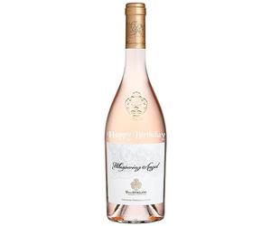 Happy Birthday Personalised Engraved Whispering Angel Provence Rose Wine 75cl - Premium Rose Wine Gift Present By The Secret Bottle Shop
