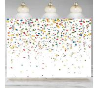 Happy Birthday Photo Booth Backdrop Colorful Confetti Party Decoration Photographic Background Banner 300x200cm