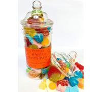 Happy Birthday Pick & Mix Sweets Gift Jar by Dolci Di Lechlade, Gummy Chewy Jelly Selection, Retro Sweet Hamper